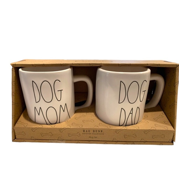 Rae dunn Dog Mom and Dog Dad mug set - Picture 3 of 6